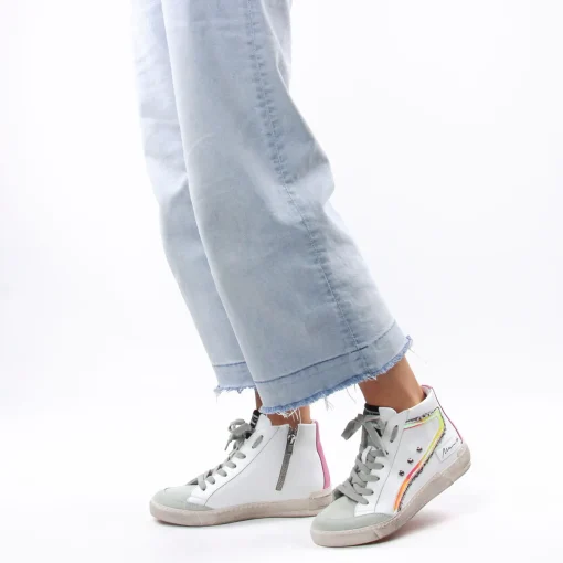 Baskets Mode Meline Nkc320 Blanc Rose