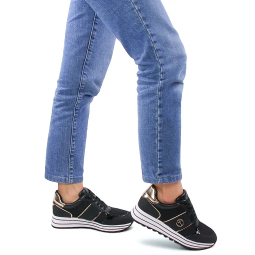 Baskets Mode Tamaris 23727 Black Gold
