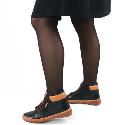 Bottines À Lacets Scarlatine Mina Noir