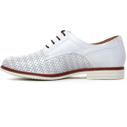 Derbys Tamaris 23200 White Cognac