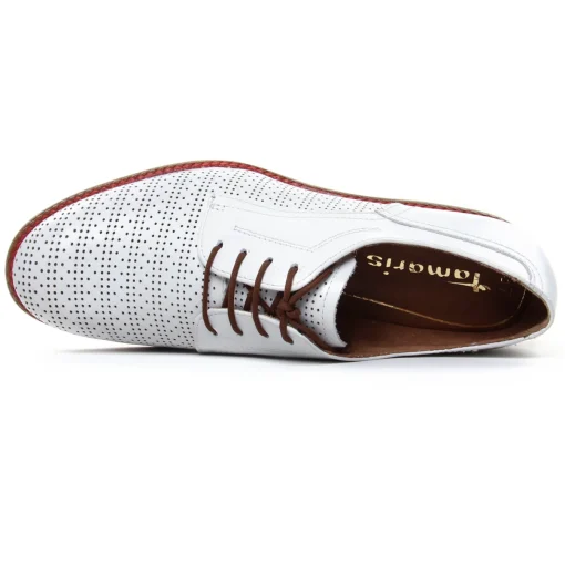 Derbys Tamaris 23200 White Cognac