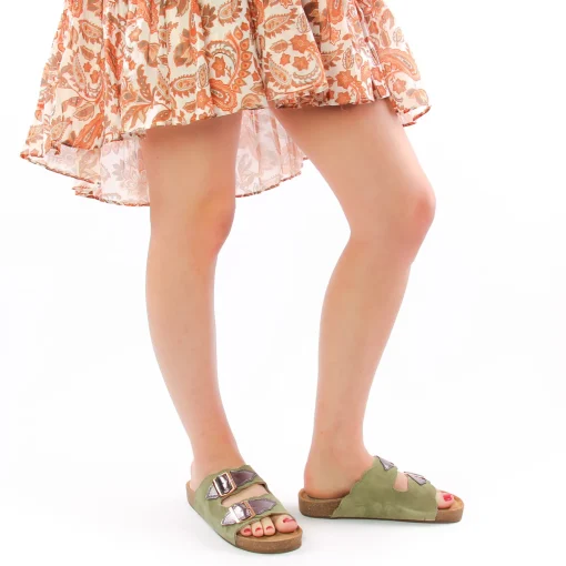 Mules Mtng Lin 54085 kaki bronze