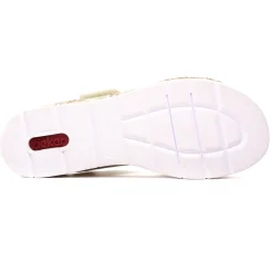 Nu-Pieds Compensés Rieker V3950-61 Creme Porcelaine