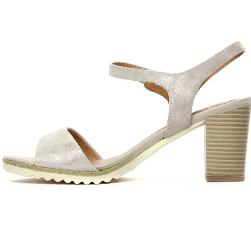 Nu-Pieds Talon Marco Tozzi 28742 Dune Metallic