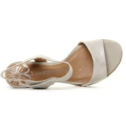 Nu-Pieds Talon Marco Tozzi 28742 Dune Metallic