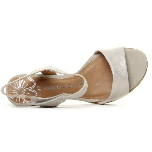 Nu-Pieds Talon Marco Tozzi 28742 Dune Metallic