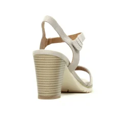 Nu-Pieds Talon Marco Tozzi 28742 Dune Metallic