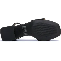 Nu-Pieds Talons Hauts Caprice 28302 Black Suede
