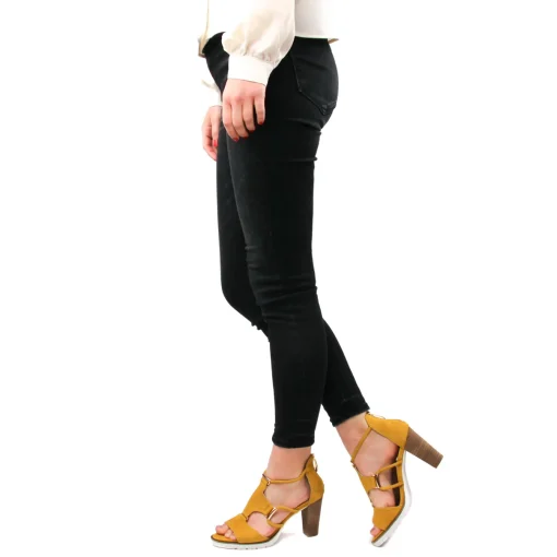 Nu-Pieds Talons Hauts Regarde Le Ciel Sylvie-47 Yellow