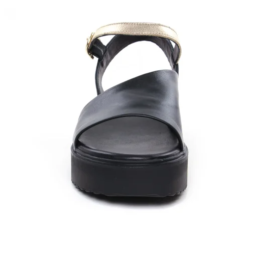 Sandales Compensées Scarlatine Co45090 Noir Fumo