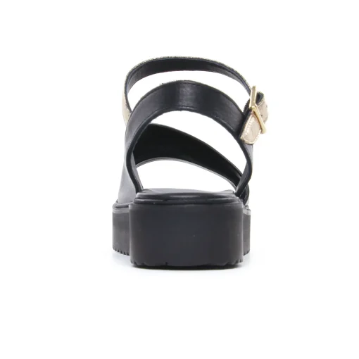 Sandales Compensées Scarlatine Co45090 Noir Fumo