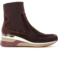 Baskets Compensees Mamzelle Veris Velour Chocolat