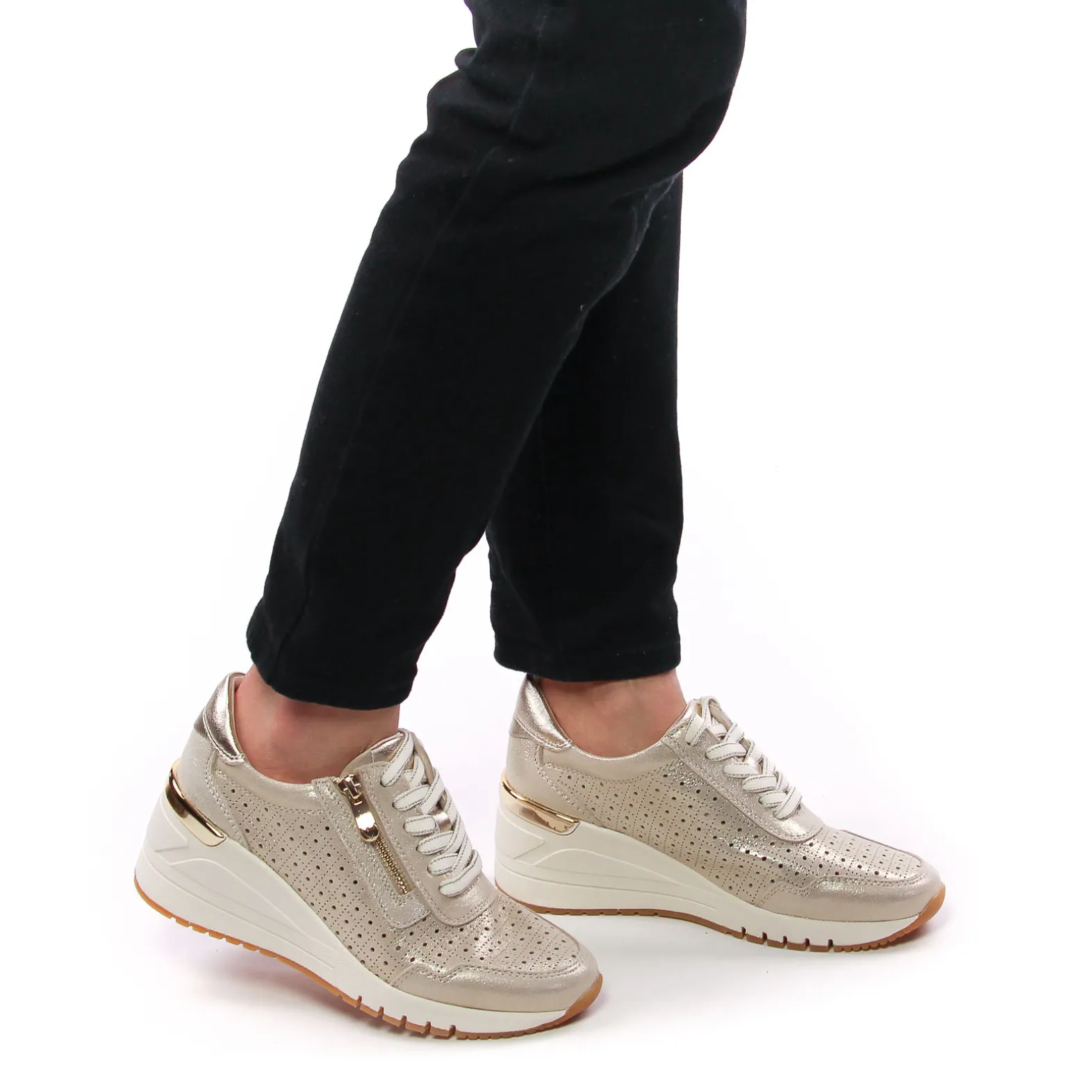 Baskets Compensees Marco Tozzi 23501 Platinum Comb