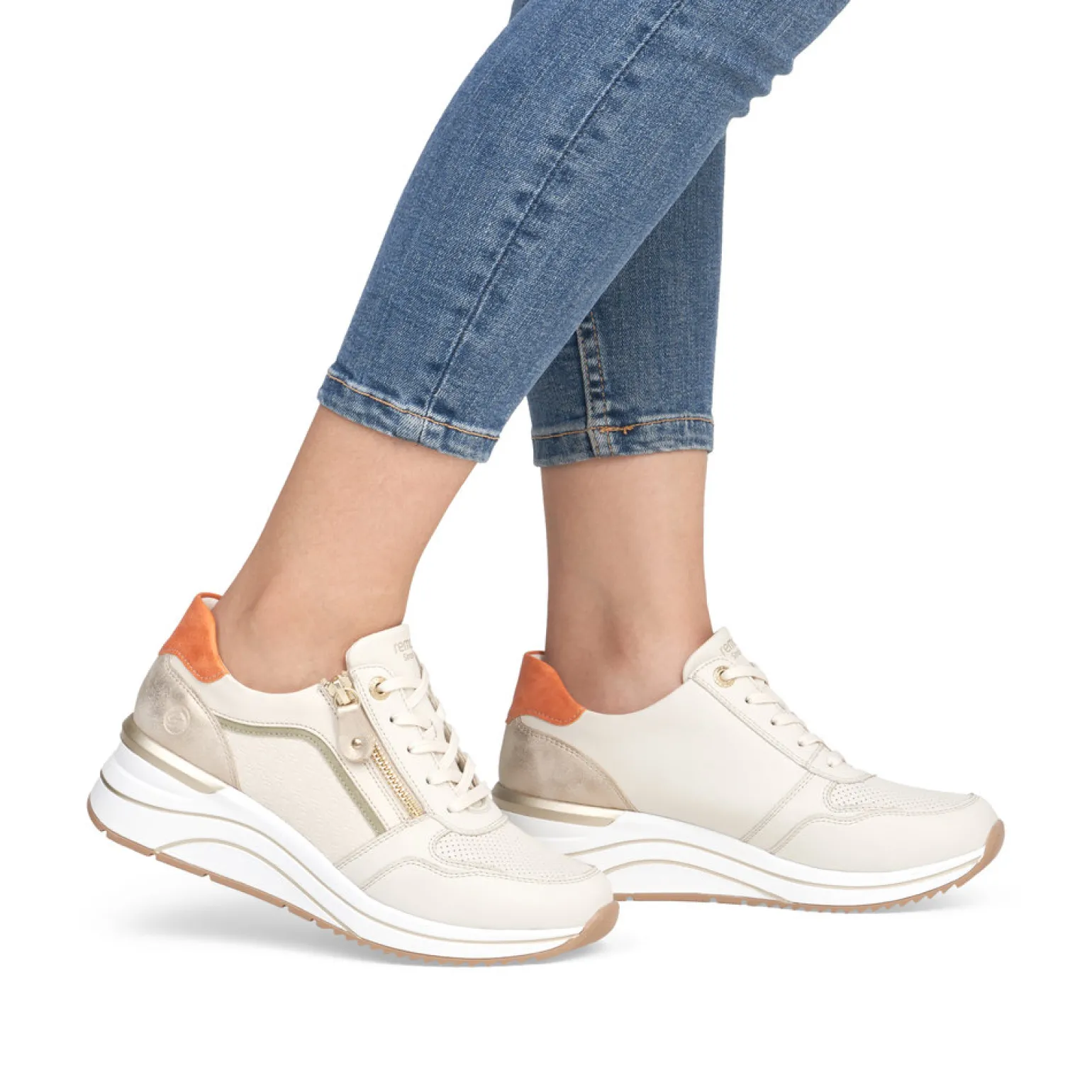 Baskets Compensees Remonte D0T10-80 Offwhite