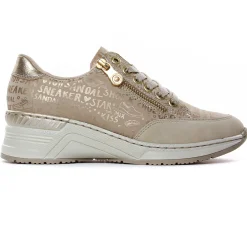Baskets Compensees Rieker N4316-62 Beige