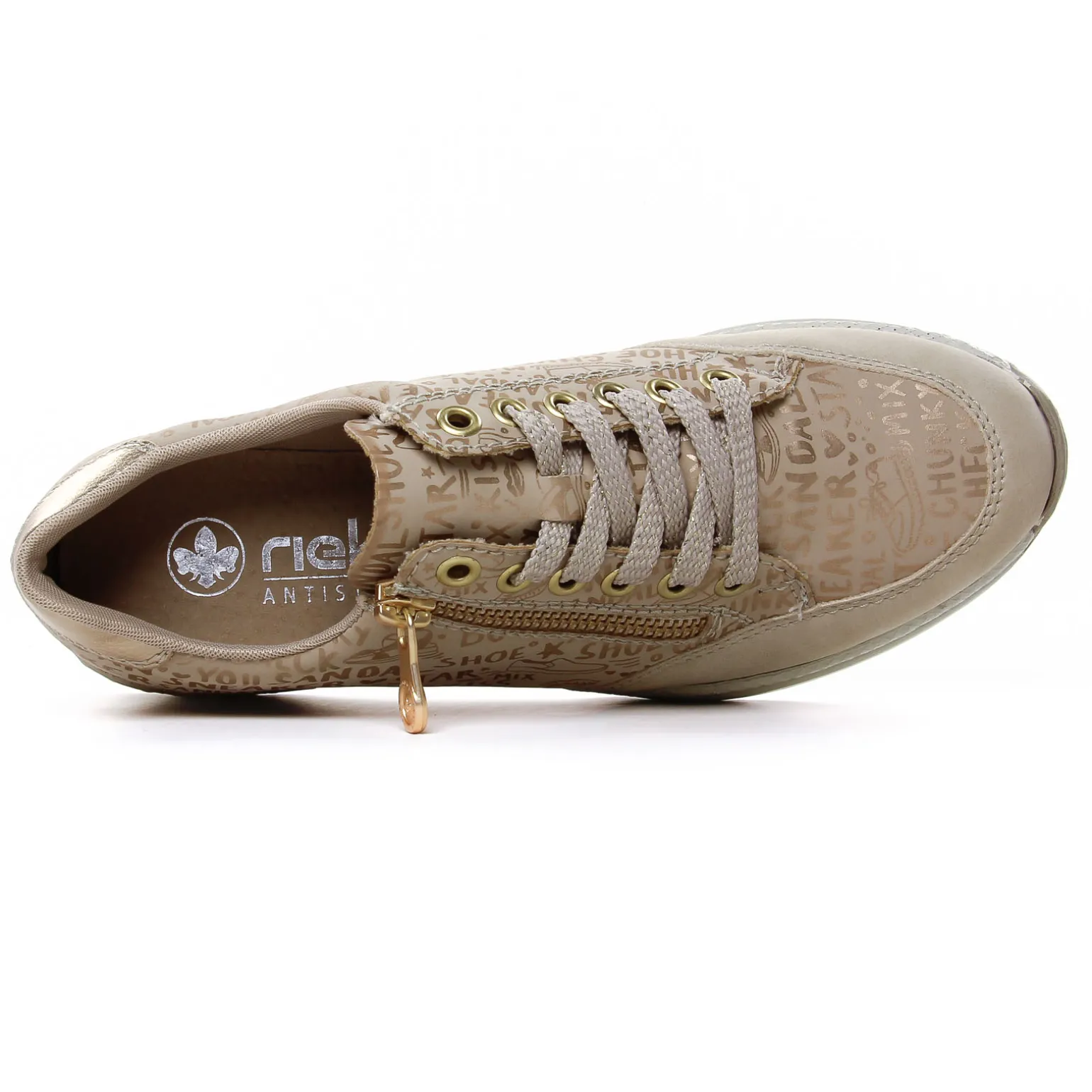 Baskets Compensees Rieker N4316-62 Beige
