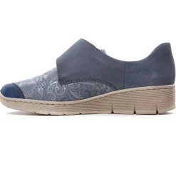 Baskets Compensees Rieker 537Co-15 Jeans Lightblue