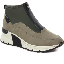 Baskets Compensees Rieker N6352-52 Reed Schwarz