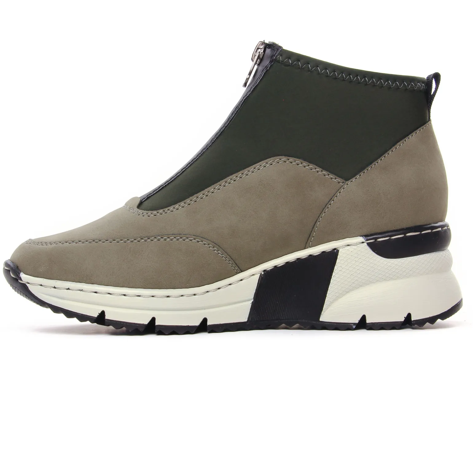 Baskets Compensees Rieker N6352-52 Reed Schwarz