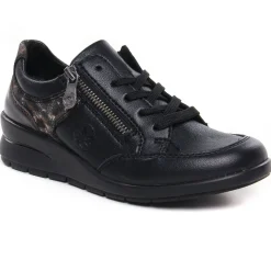 Baskets Compensees Rieker L4801-00 Noir