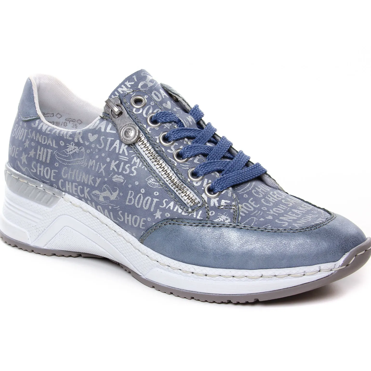 Baskets Compensees Rieker N4316-13 Blue