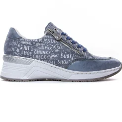 Baskets Compensees Rieker N4316-13 Blue