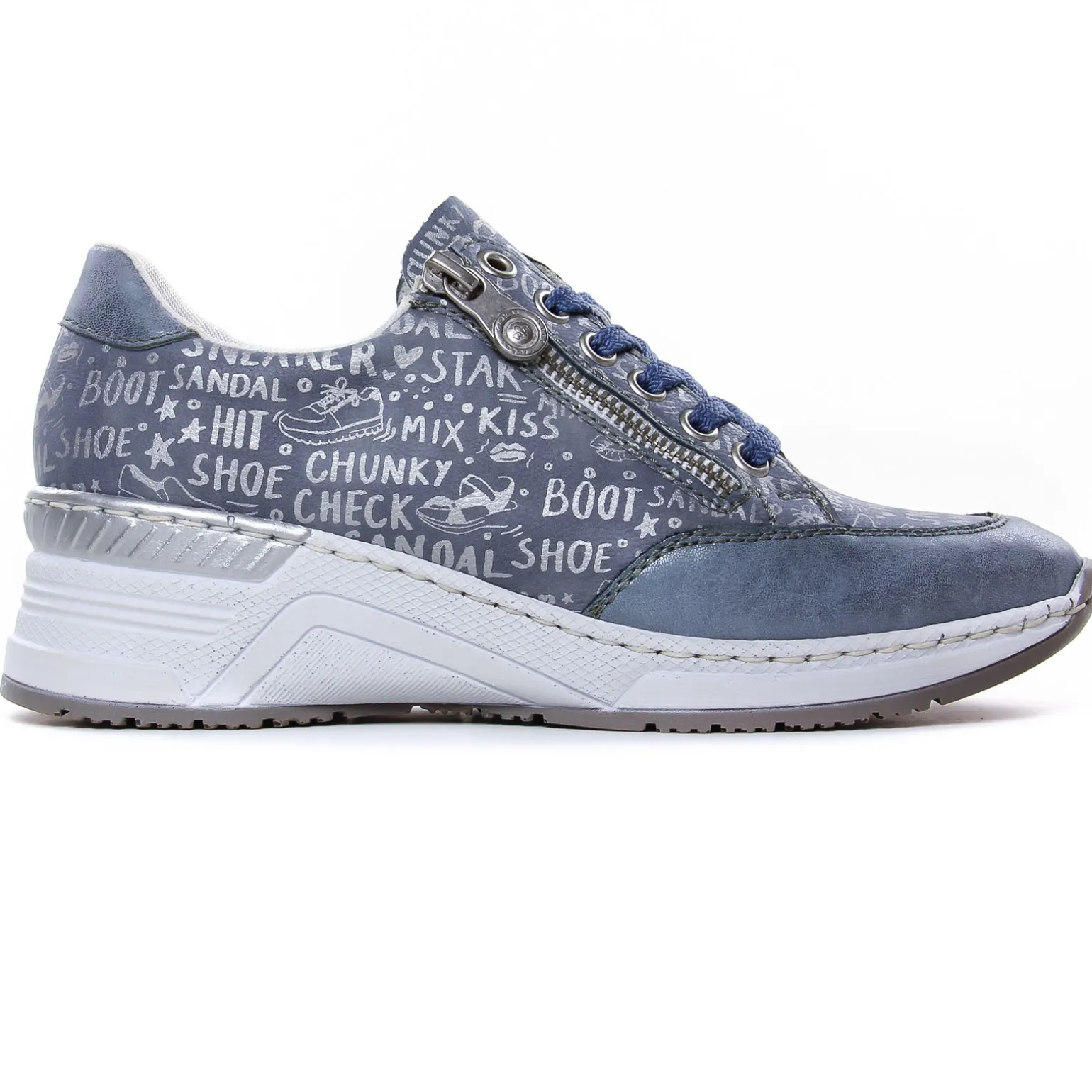 Baskets Compensees Rieker N4316-13 Blue