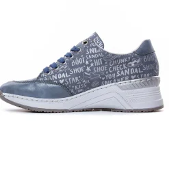 Baskets Compensees Rieker N4316-13 Blue