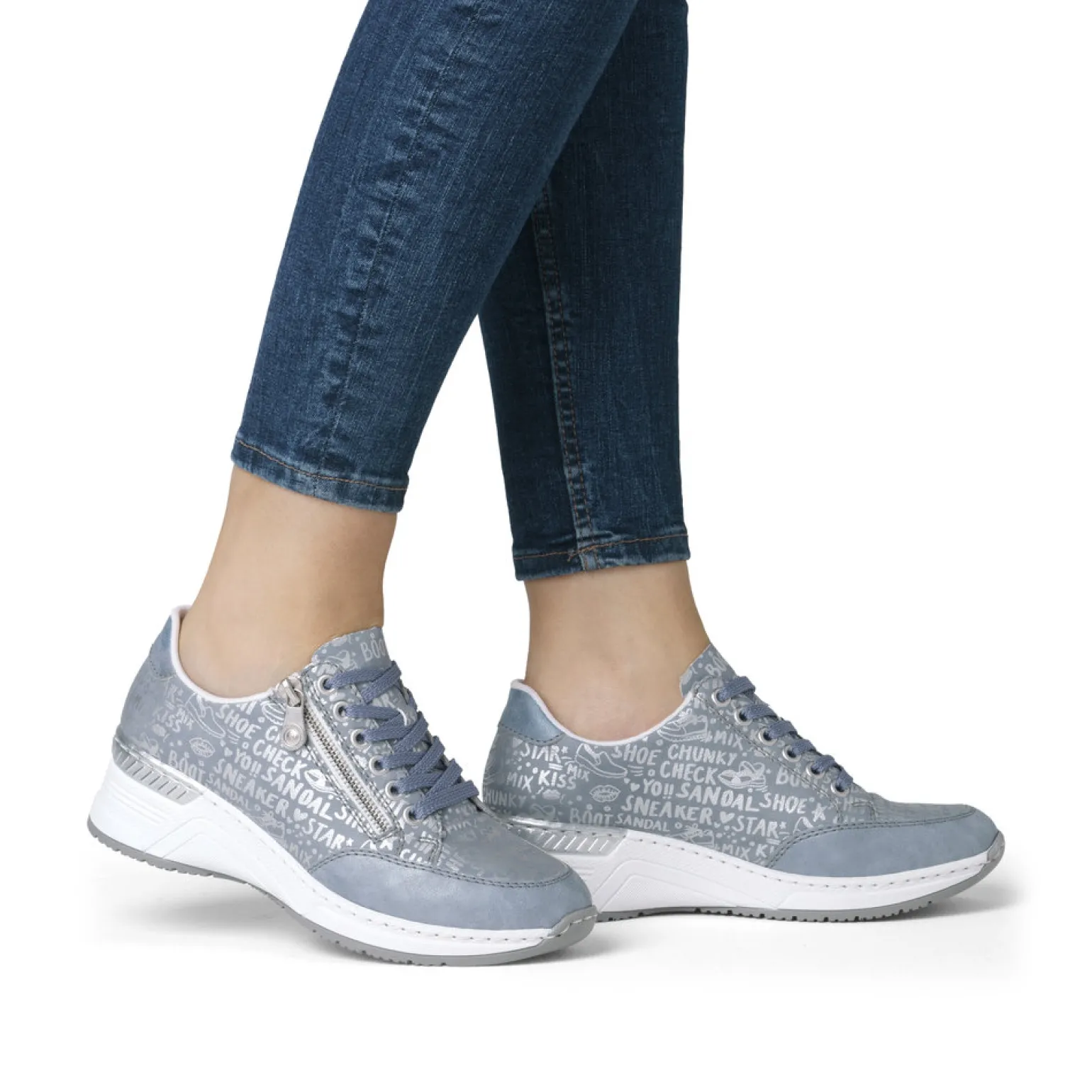 Baskets Compensees Rieker N4316-13 Blue