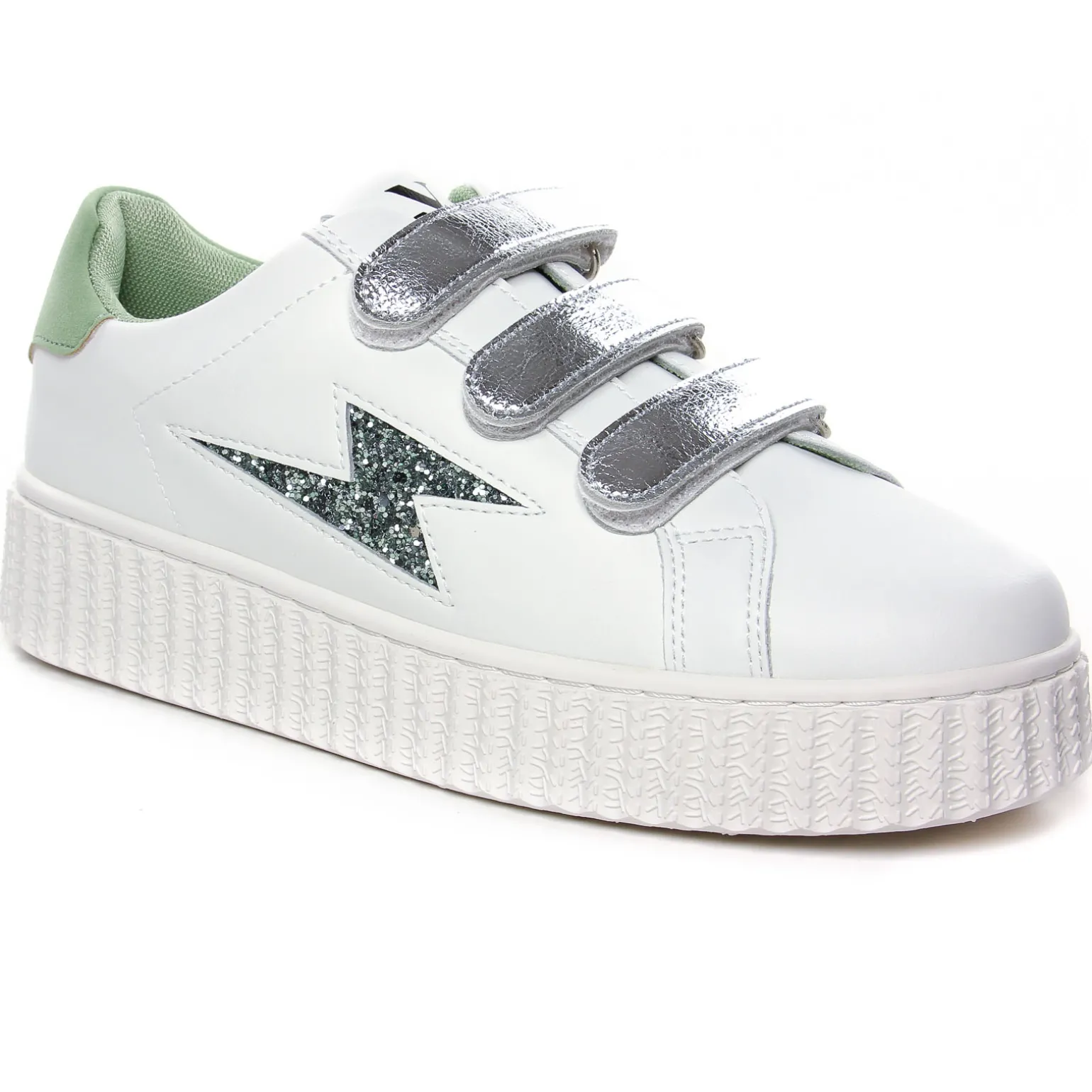 Baskets Compensees Vanessa Wu Bonnie Vert Amande