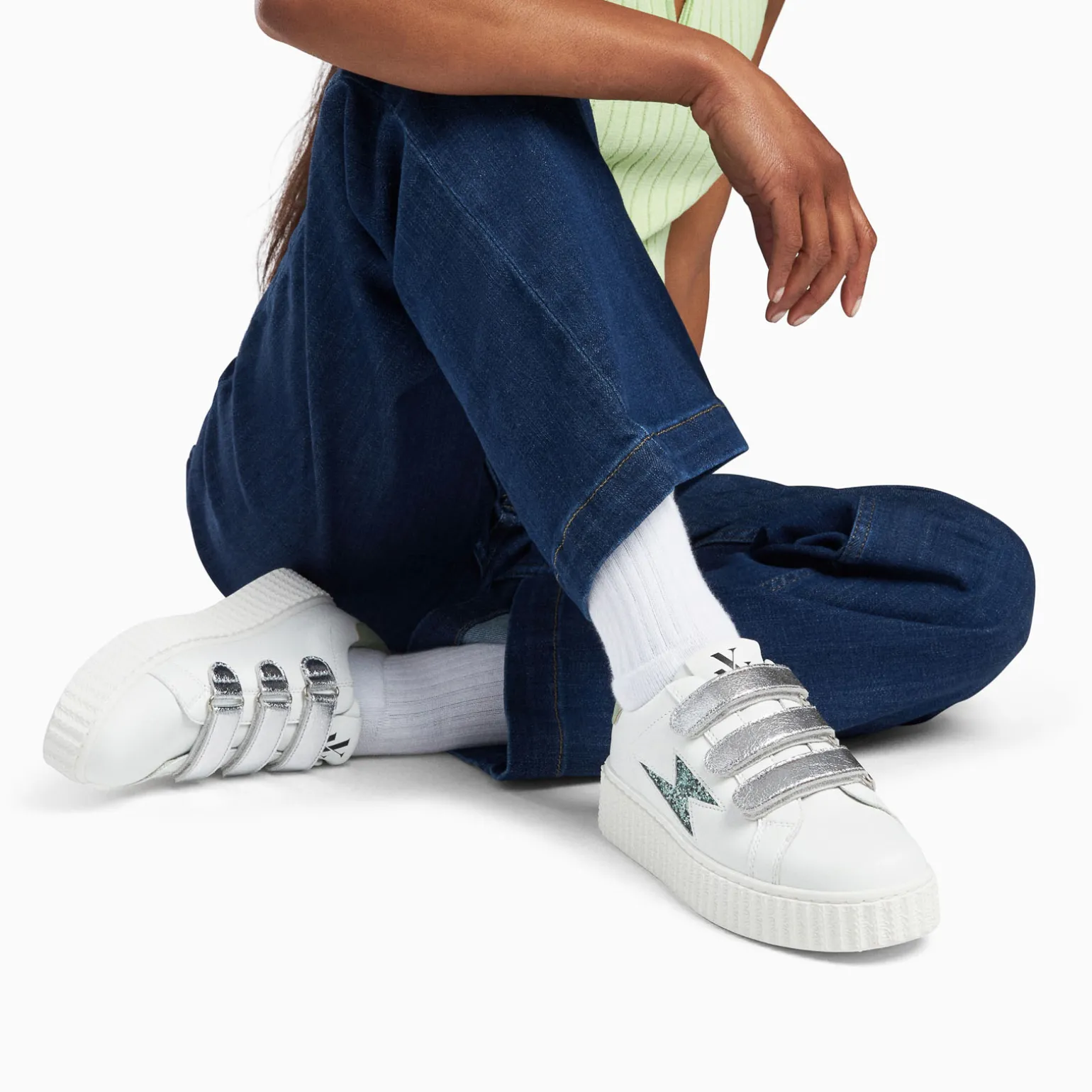 Baskets Compensees Vanessa Wu Bonnie Vert Amande