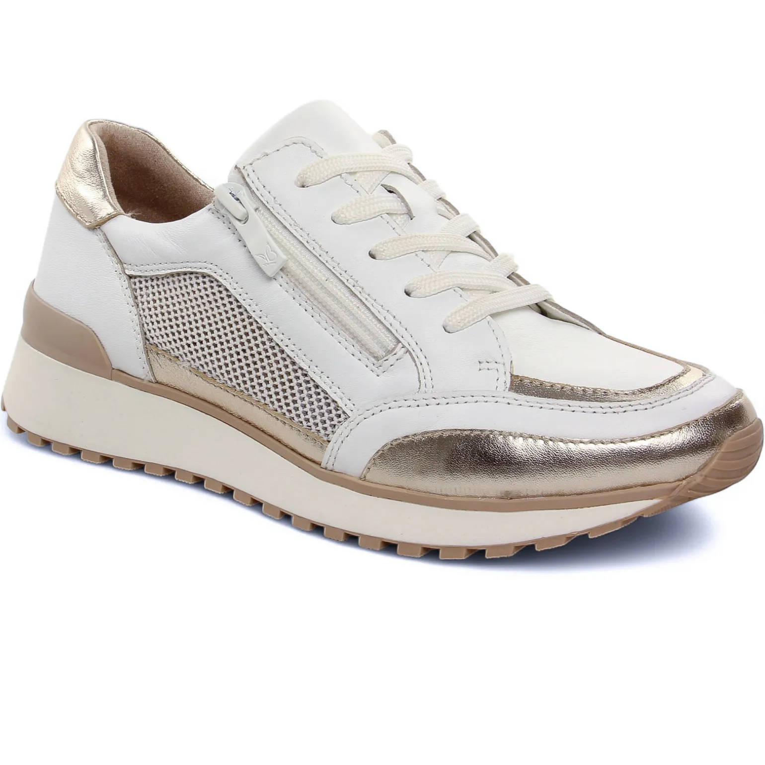 Baskets Mode Caprice 23701 White Light Gold