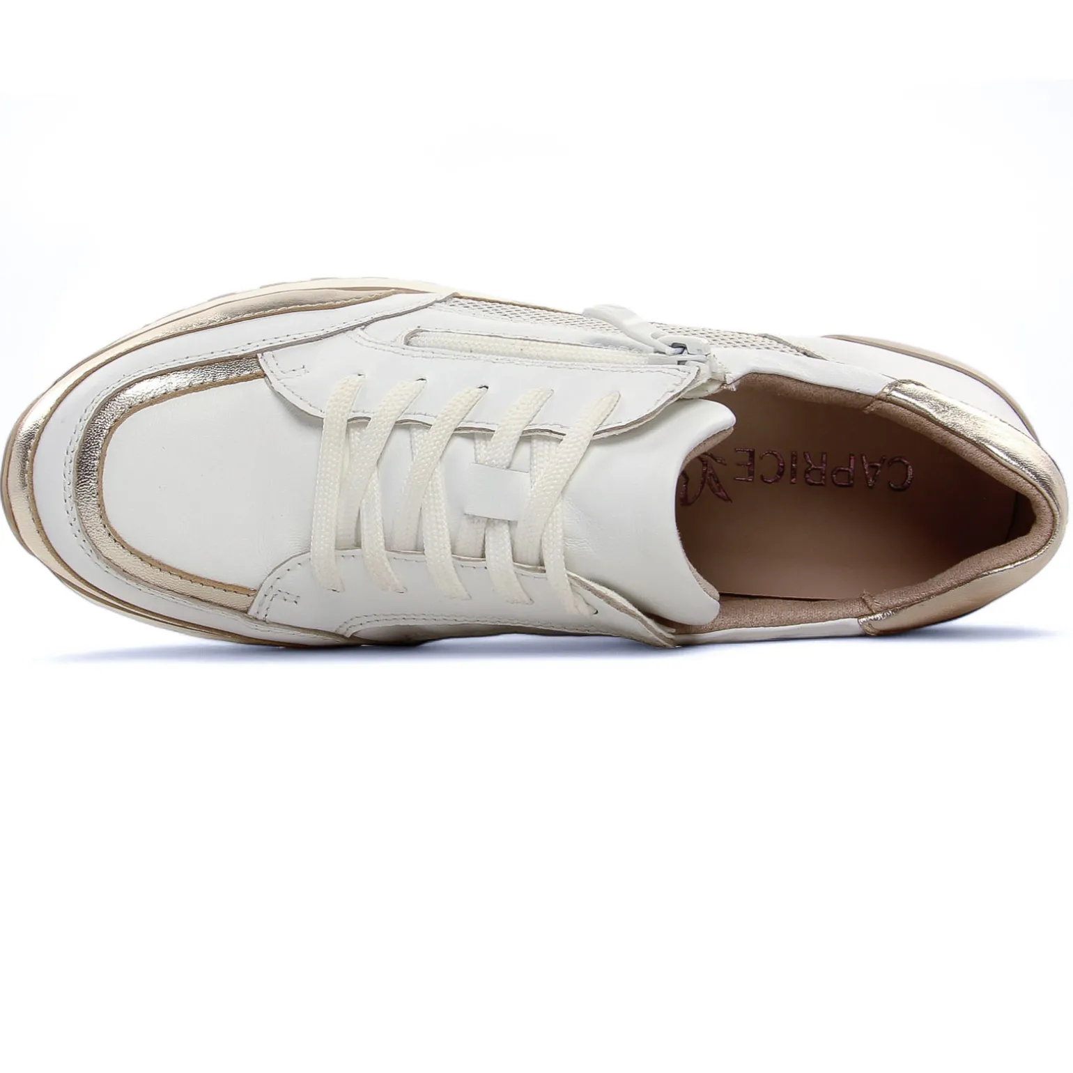Baskets Mode Caprice 23701 White Light Gold