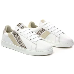 Baskets Mode Caval Bassla F Blanc Leopard