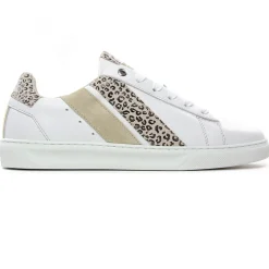 Baskets Mode Caval Bassla F Blanc Leopard