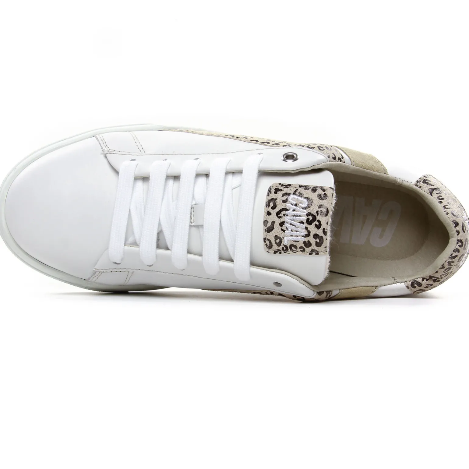 Baskets Mode Caval Bassla F Blanc Leopard