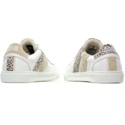 Baskets Mode Caval Bassla F Blanc Leopard
