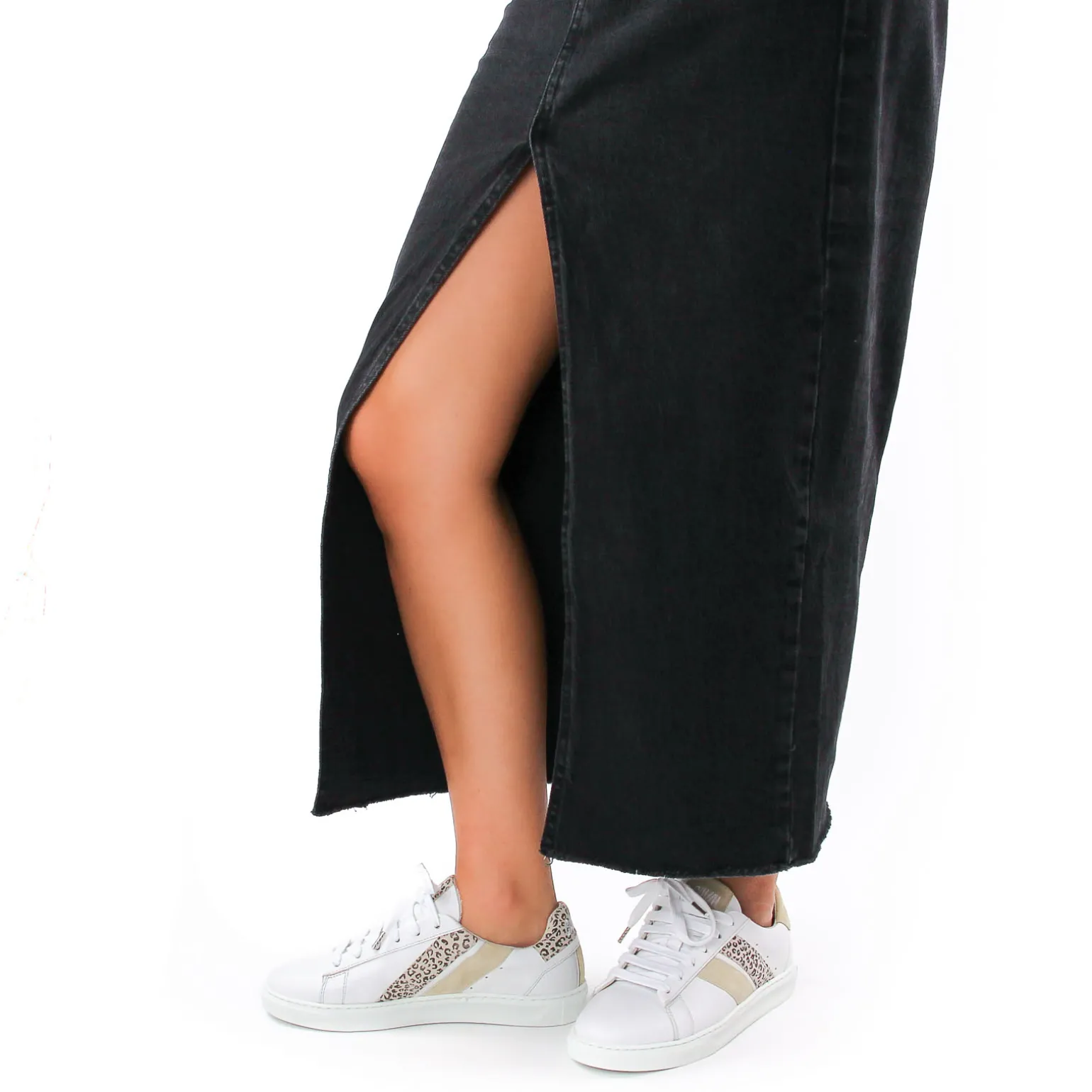 Baskets Mode Caval Bassla F Blanc Leopard