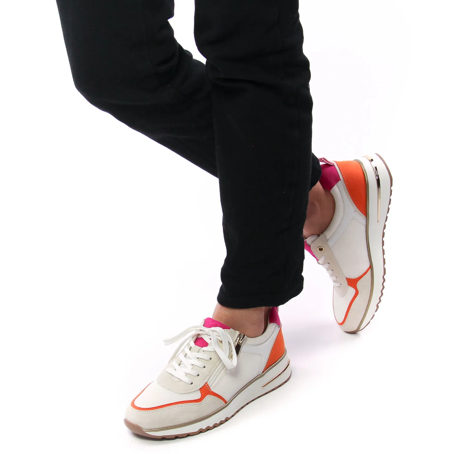 Baskets Mode Marco Tozzi 23754 White Pink