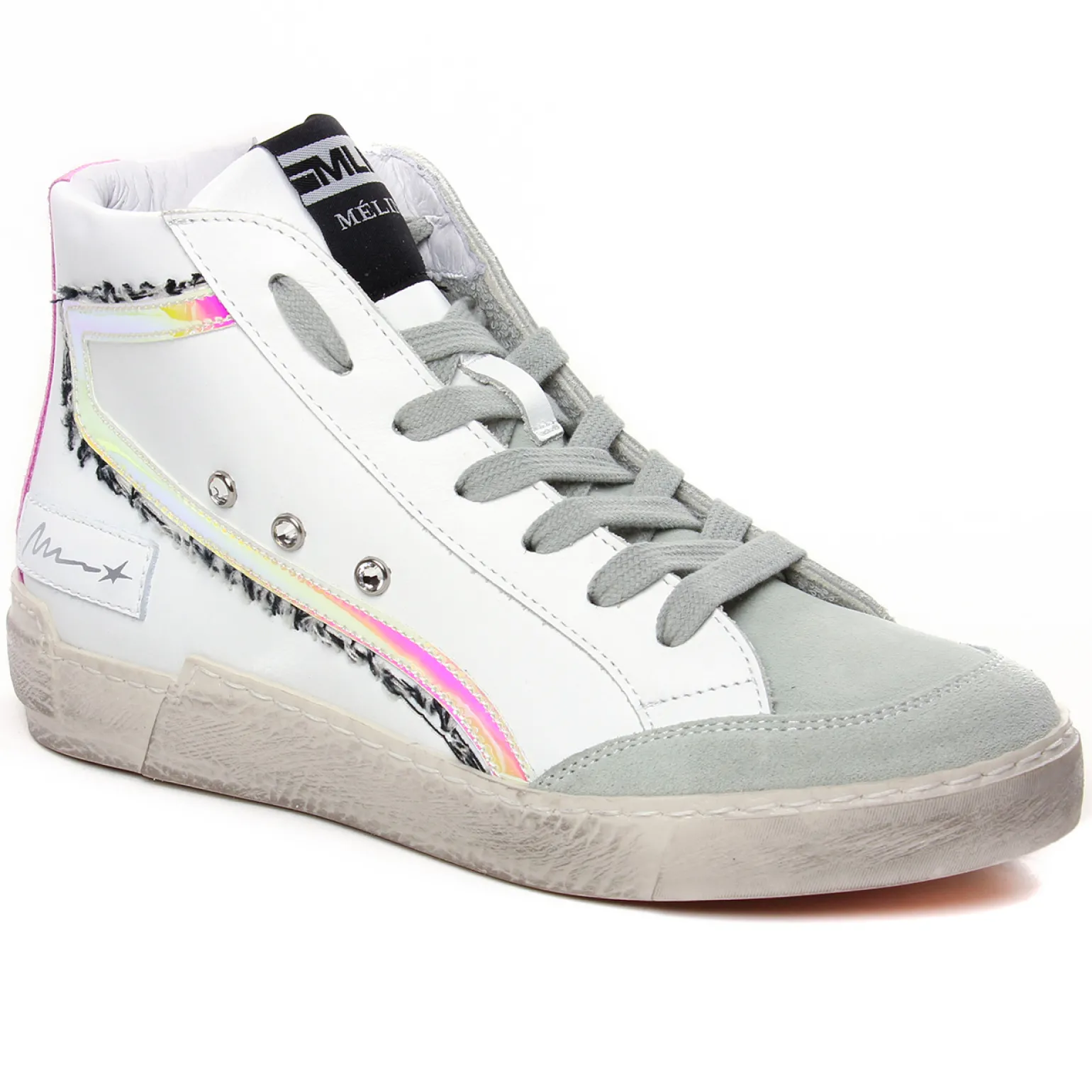 Baskets Mode Meline Nkc320 Blanc Rose