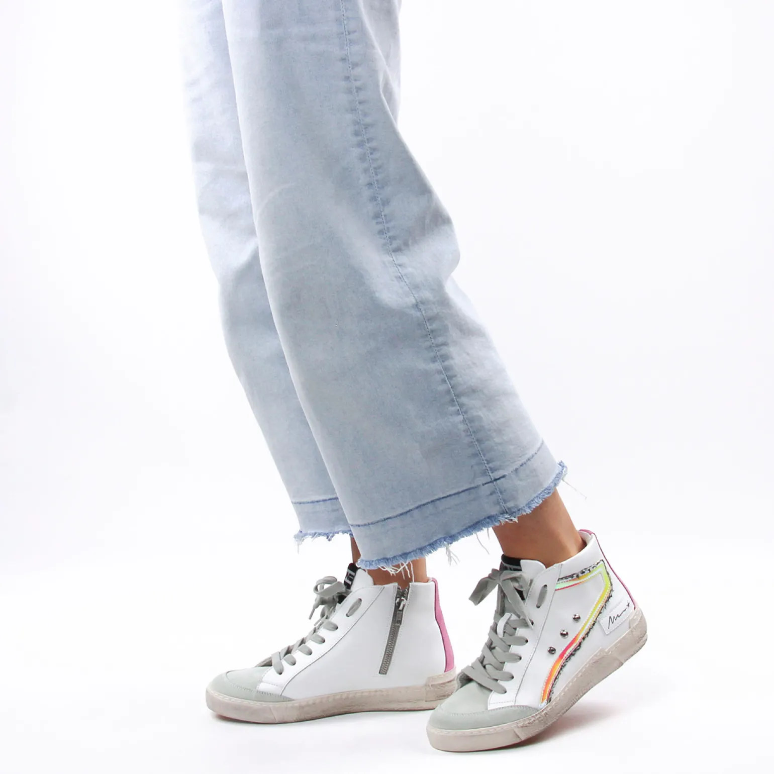 Baskets Mode Meline Nkc320 Blanc Rose