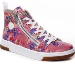 Baskets Mode Rieker N3945-91 Rose Fleurs