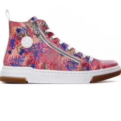 Baskets Mode Rieker N3945-91 Rose Fleurs