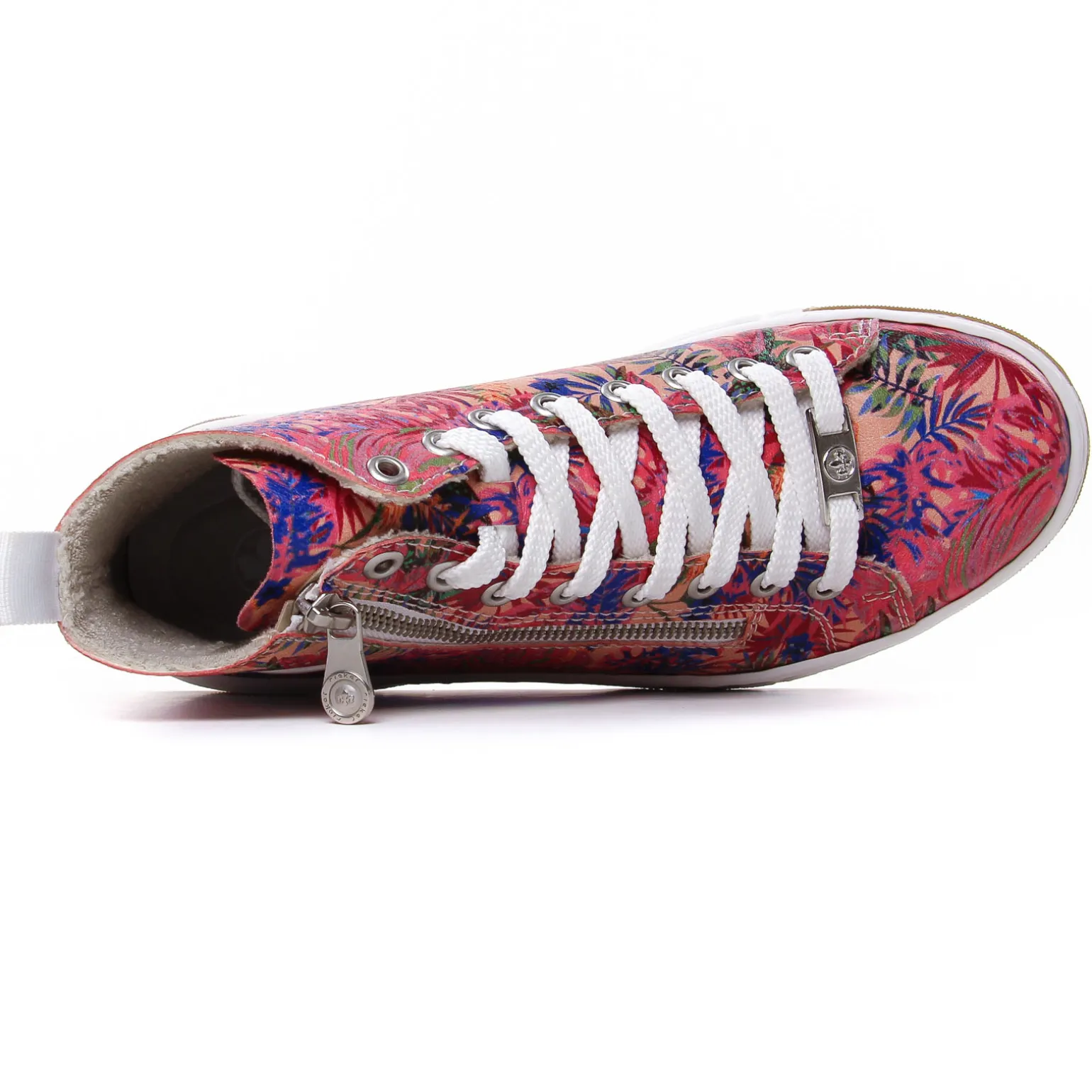 Baskets Mode Rieker N3945-91 Rose Fleurs