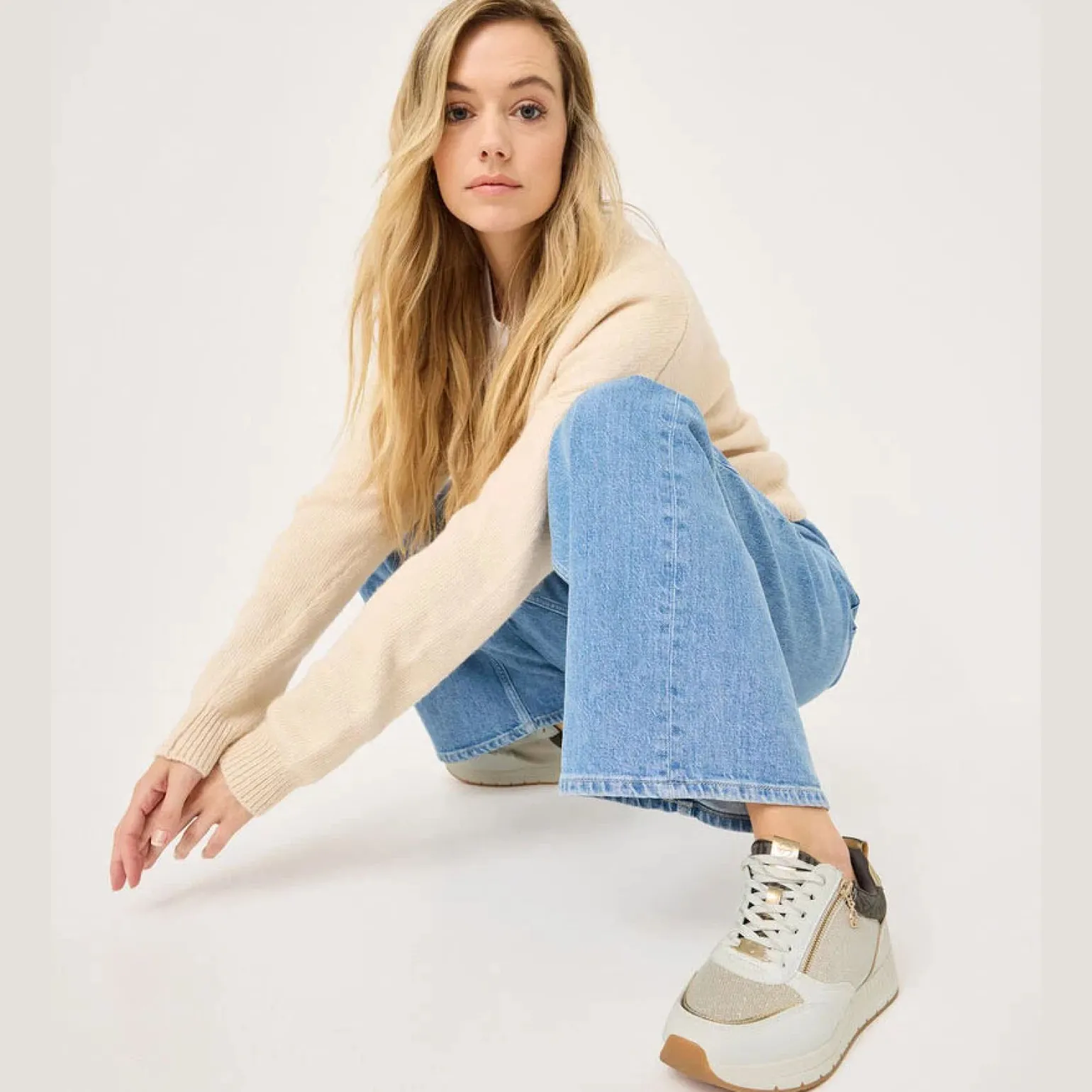 Baskets Mode Tamaris 23732 Ivory Comb