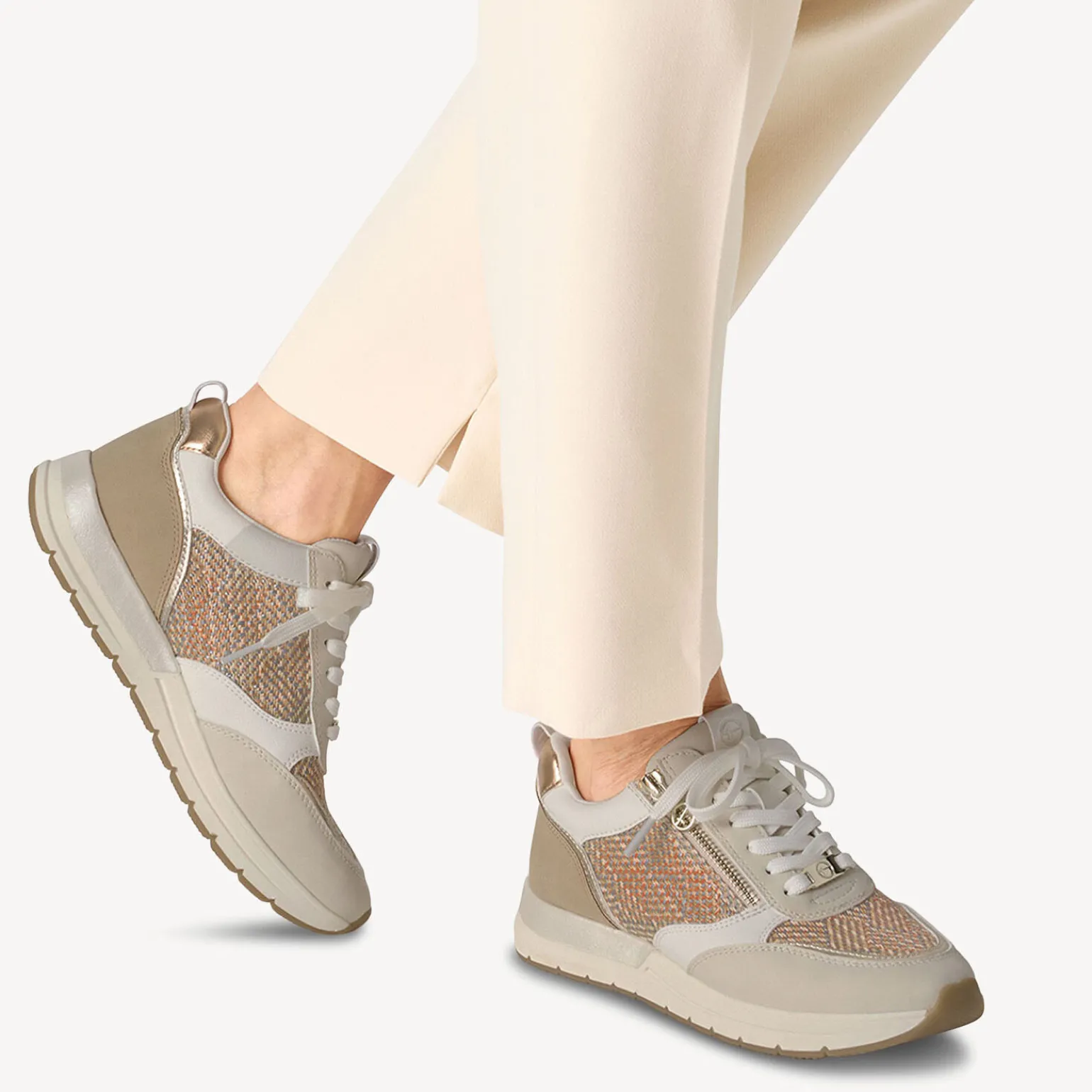 Baskets Mode Tamaris 23732 Ivory Struct