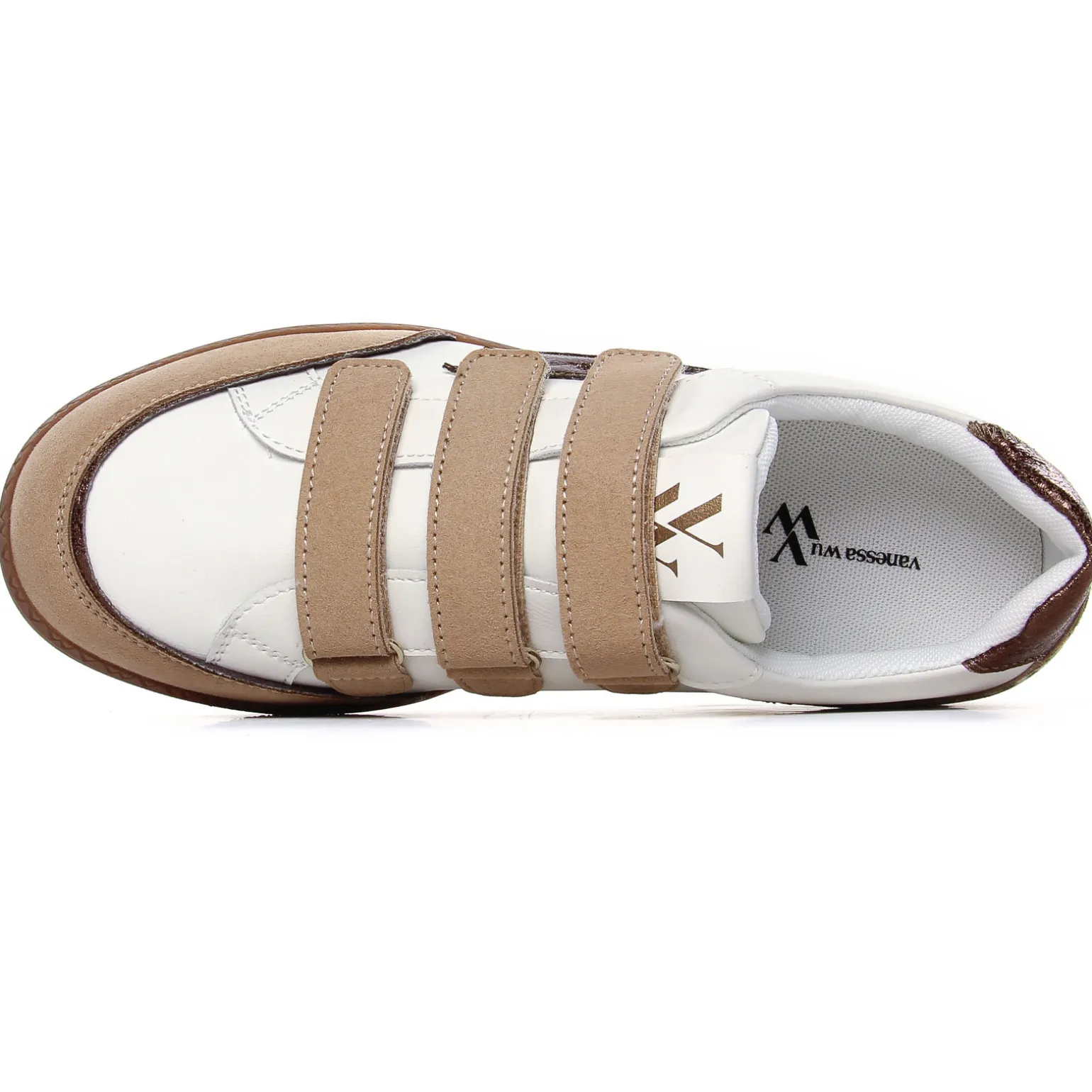 Baskets Mode Vanessa Wu Louvia Bk2785 Beige