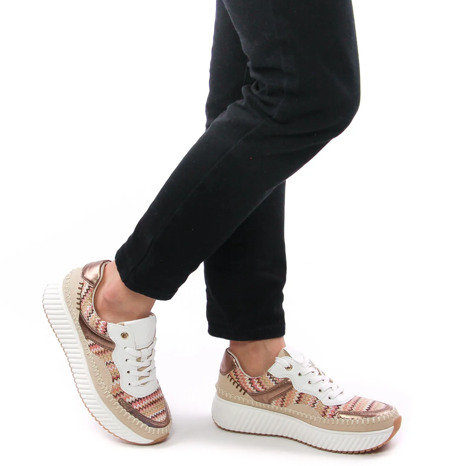 Baskets Plateforme Marco Tozzi 23733 Cream Comb