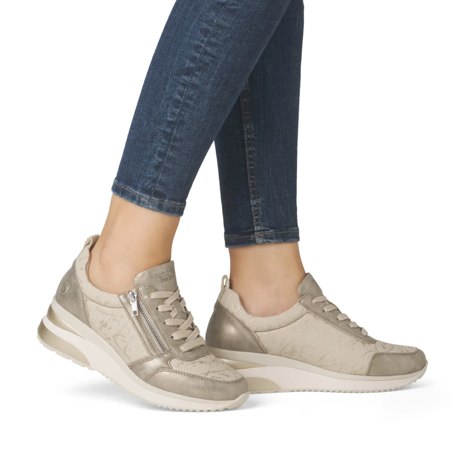 Baskets Plateforme Remonte D2401-61 Perle
