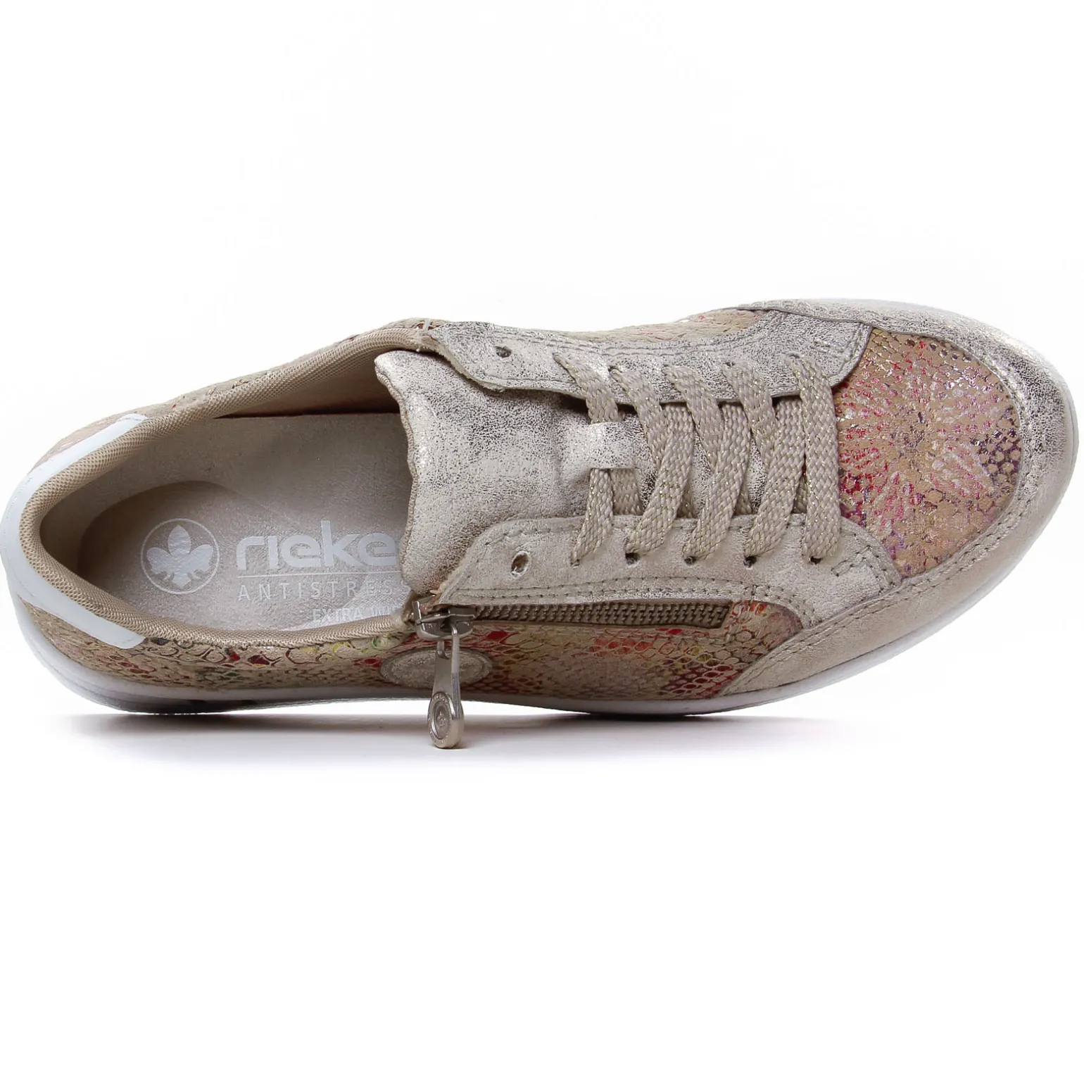 Baskets Plateforme Rieker N8103-60 Beige Multi